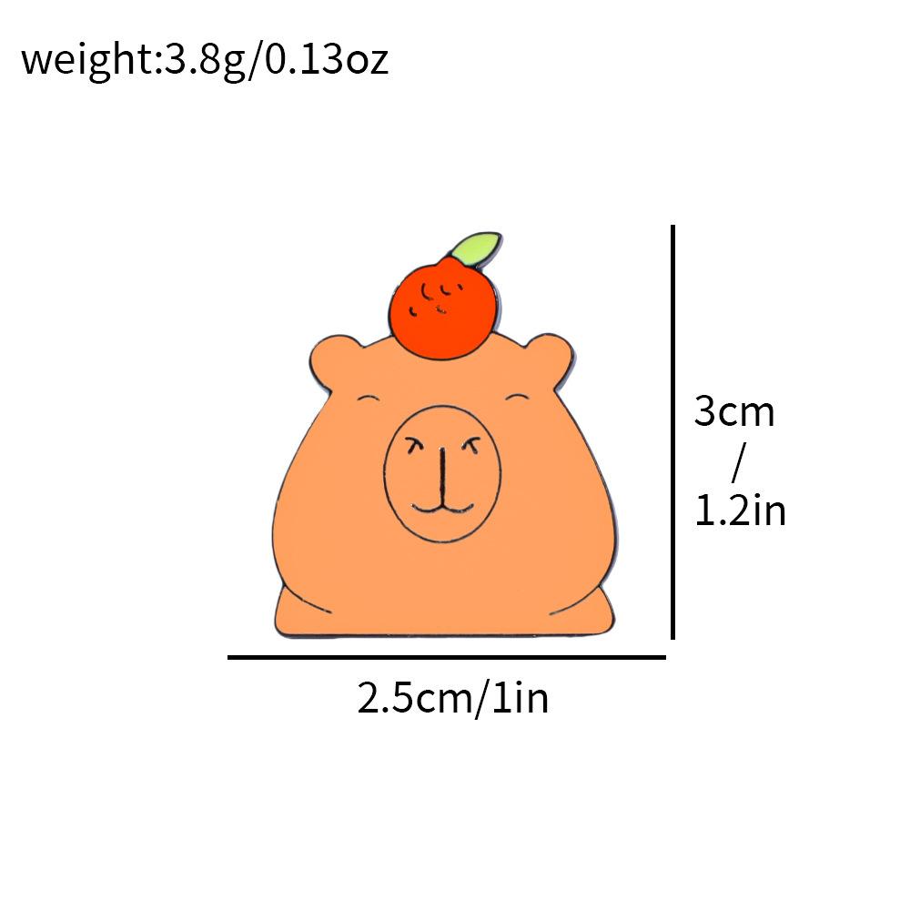Новая мультяшная креативная личность капибара металлическая значок милая маленькая капибара сплав брошь булавка