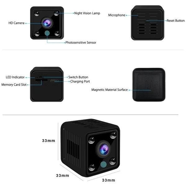Micro camera petite 1080P IP WIFI vision à infrarouge