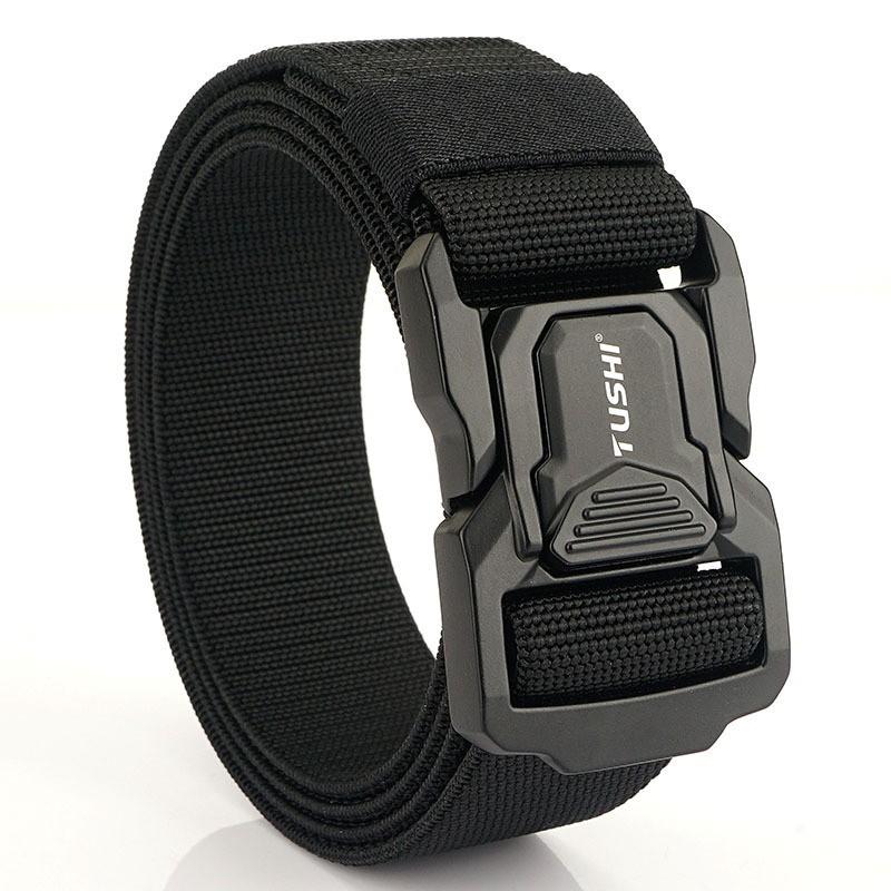 Aluminum Alloy Buckle Training Nylon Belt Outdoor All-match Tooling Quick-release Men s 120cm