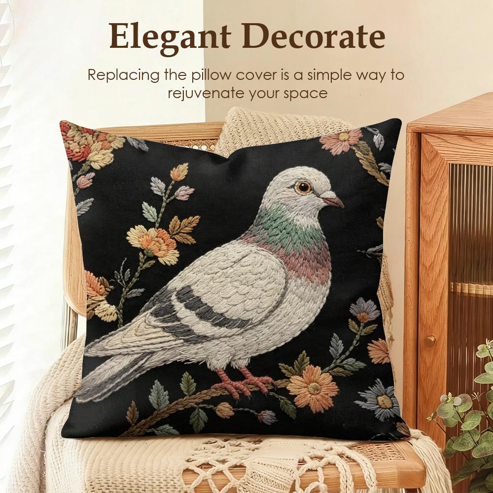 2D Scream Animals Retro Cushion Cover Natural Linen Organic Fabric Double-Sided Printing Sofa Home Decor Gift Pillow Case