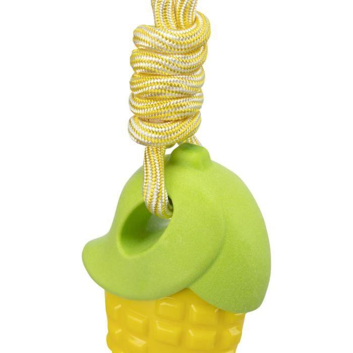 Jouet pour chien - Trixie - Épis de maïs sur corde - Jaune - 3 pièces - Résistant et non toxique