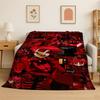 3D Cartoon H-Hazbin Hotel Charlie Flannel Blanket Soft Warm Throw Blanket for Bedroom Living Room Bed Travel Camping Picnic