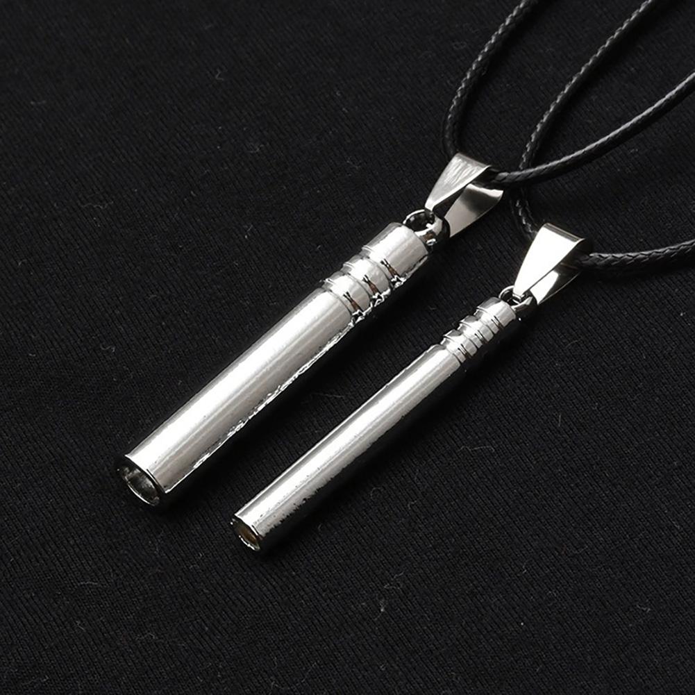 

1Pc Whistle Necklace Keychain Alloy Loud, Durable Outdoor Hiking, Camping and Adventure Sports Survival Gear Outdoor Tools