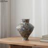 Ölgemälde Bemalte Keramikvase Tischdekoration Künstliche Blume Dekorative Blumen Anordnung Raum Ästhetische Dekoration