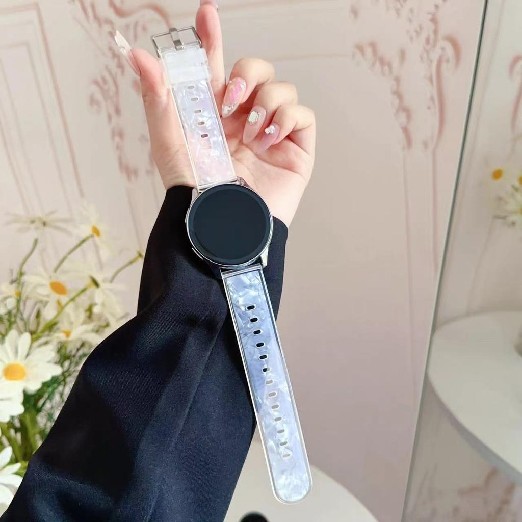 20mm 22mm Universal Watch Band - TPU Shell Zebra Pattern Summer Breathable Sports Smart Watch Band for Samsung Galaxy Watch Huawei Watch Xiaomi Watch