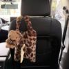Melard Leopard Print Hello Kitty Plush Car Seatbelt Shoulder Pad Car Interior Decoration Gift for New Car