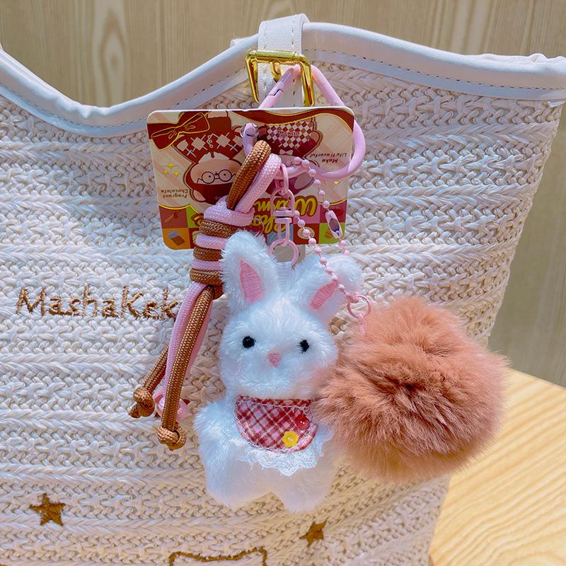 Cartoon Keychain Pendant, Plush Toy, Creative and Personalized Schoolbag Hanger, Doll, Cute Little Accessory