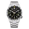 Men's Eco-Drive Analog Watch BM7550-87E Stainless Steel Band Silver One Size Bracelet