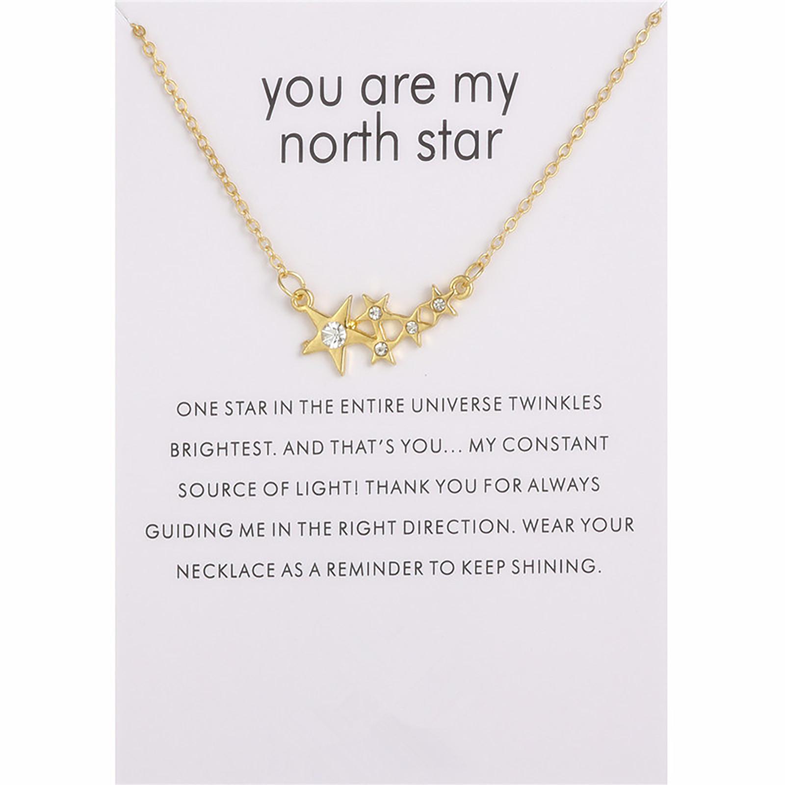 Little  Star Sweet Zircon Micro-set Diamond Necklace Women s Diamond Necklace золотой