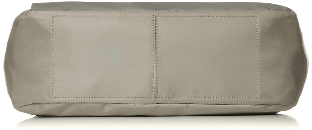 Isaac Nylon and Leather Square Tote Bag, Medium, Y91-05-02, Greige