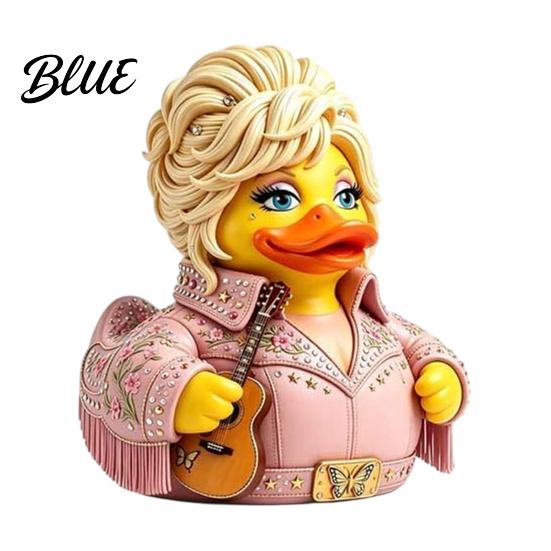 Commemorative Music Theme Collection Charming Duck Novelty Ornament Musical with Guitar Decorative Figurines for Display Case Decor Collectible