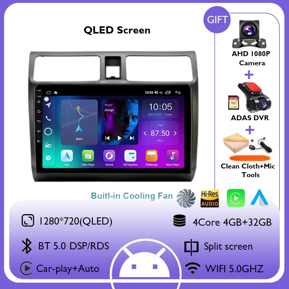 Android 14 Car Radio For Suzuki Swift 2003 - 2006 2007 2008 2009 2010 Multimedia Player Stereo Carplay AUTO Head Unit WIFI 4G BT