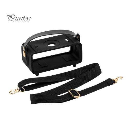 Husă de protecție din silicon cu curea de mâner din piele artificială și curea de umăr pentru difuzor BT portabil Marshall Emberton II audio anti-zgârieturi