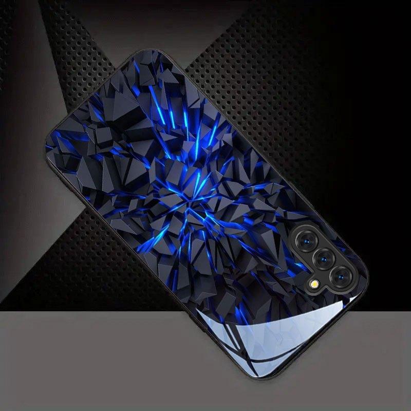 Geometric Fragment Pattern Glass Phone Case Suitable for Samsung GalaxyS26 S25 S24 S23 S22 S20FE/Ultra/Plus Anti Drop Back Cover