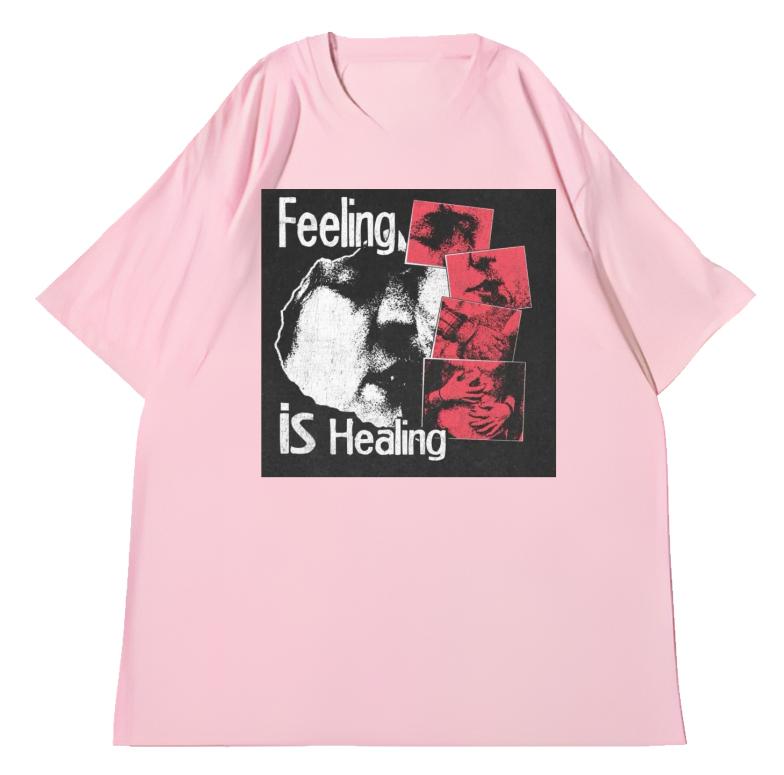 The Feelings of Adults and Children Are Healing Dark Style Embracing Collage and Emotional Reconciliation Cotton Short Sleeve S