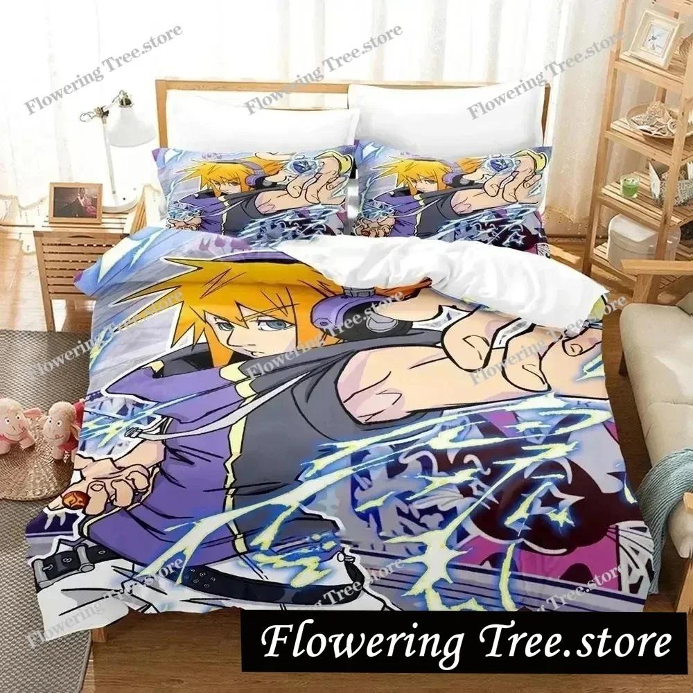 3D Print Neku Sakuraba World Ends Bedding Set Duvet Cover Bed Set Quilt Cover Pillowcase Comforter king Queen Size Boys Adult