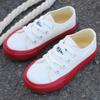 9059 Ventilate Solid soft soled children's canvas shoes, boys' and girls' lace up high top fashionable board shoes