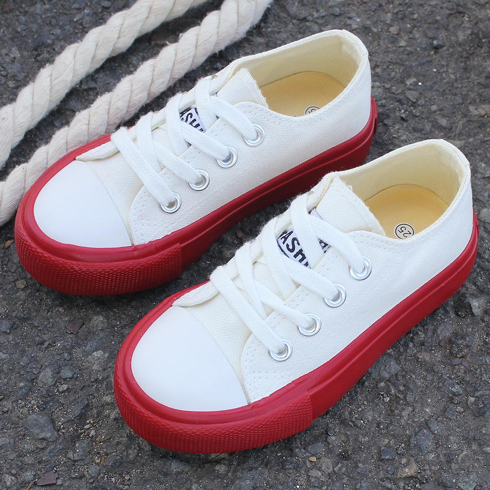 9059 Ventilate Solid soft soled children's canvas shoes, boys' and girls' lace up high top fashionable board shoes