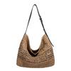 2025 New Summer French Style Lazy Beach Vacation Bag Niche Straw Woven Handmade Women's Bag Large Capacity