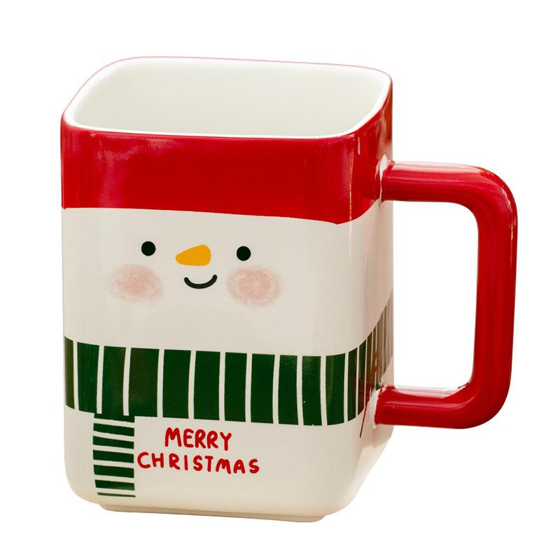 Christmas Cup Creative Ceramic Mug Santa Water Cup Breakfast Cup Coffee Cup Practical Gift Souvenir