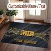Custom Rug Boston Bruins Pattern Print Name Text Soft Non‑Slip Floor Carpet for Home Indoor Decoration