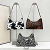Fashion Zebra Leopard Print Women Handbag PU Leather Underarm Shoulder Bags
