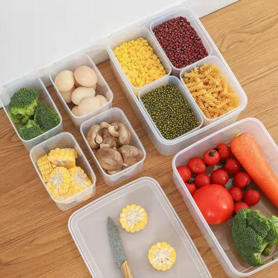 Divided Serving Tray Container with 4 Removable Compartments Food Grade BPA Free Heat-Resistant