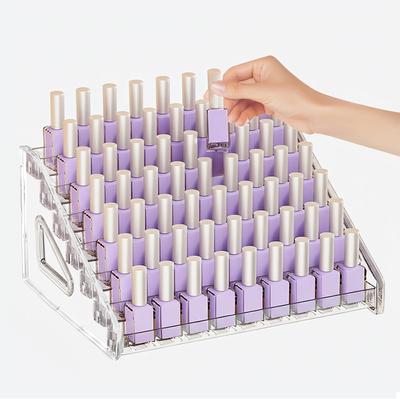 7-Step Nail Polish Storage, Nail Polish Organizer, Transparent Acrylic Nail Polish Holder, Perfume Storage Stand, Display Rack