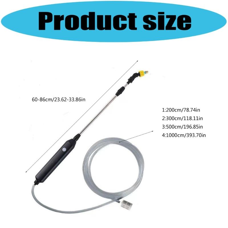 Electric Garden Sprayer 3 Nozzles USB Rechargeable Lightweight Plastic for Adjustable Water Sprayer Garden Irrigation