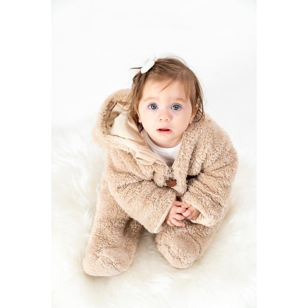 Unisex Baby Welsoft Combed Cotton Lined Baby Astronaut Cosmonaut Jumpsuit With Gloves, Baby Coat