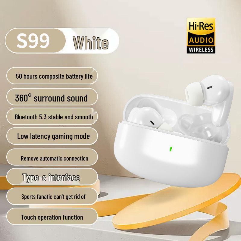 High-Quality In-Ear Noise-Cancelling Bluetooth Earphones with Long Battery Life for Android, Xiaomi, and Apple.