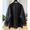 Women's Loose Fit Drop-Shoulder Moto Jacket