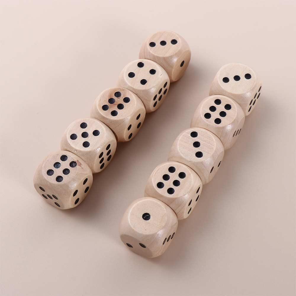 Game 20mm Desktop Game Game Toys Playing Games Wooden Dice D6 Dice Square Point Dice 6 Sided Dice