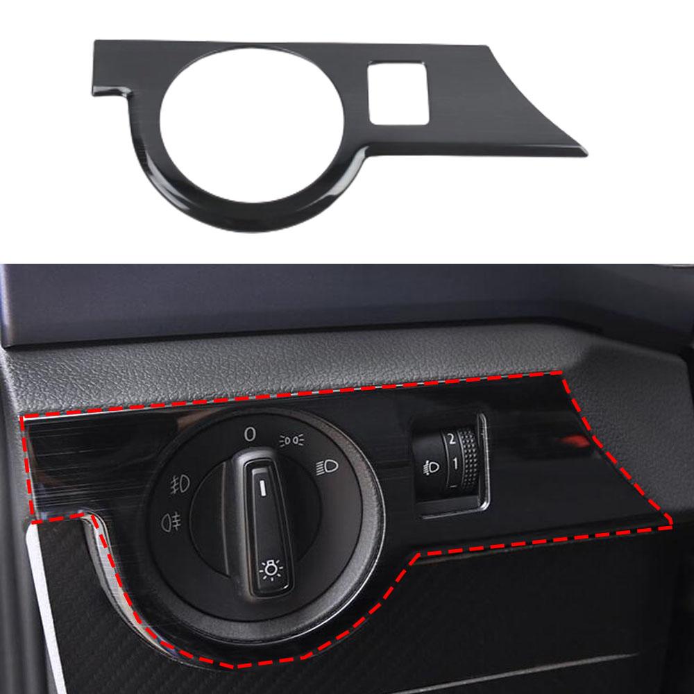 Stainless Steel Gear Box Panel Cover Brushed Black Door Audio Speak Sound Trim Frame For Volkswagen VW T-cross Tcross -