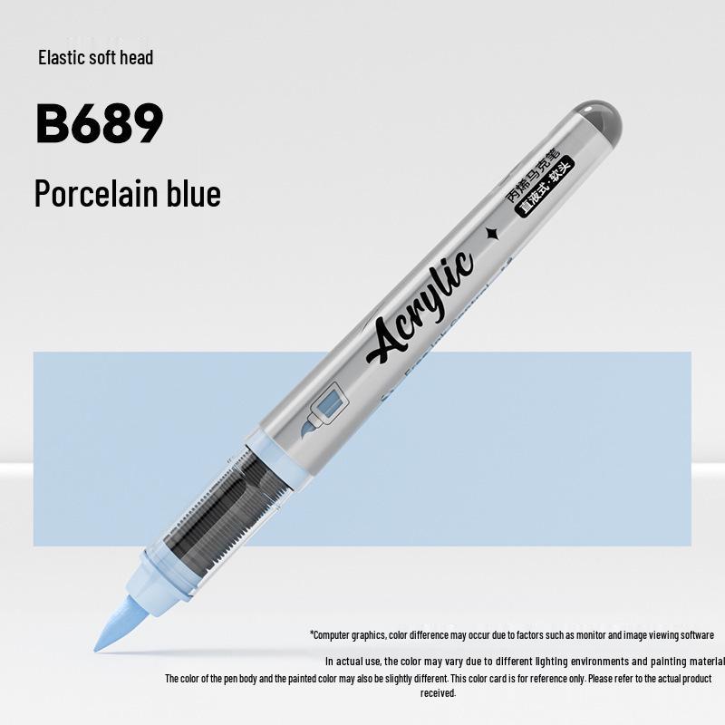 Soft Tip Acrylic Marker - 120 Colors, Single Piece, Opaque, Stackable Paintbrush