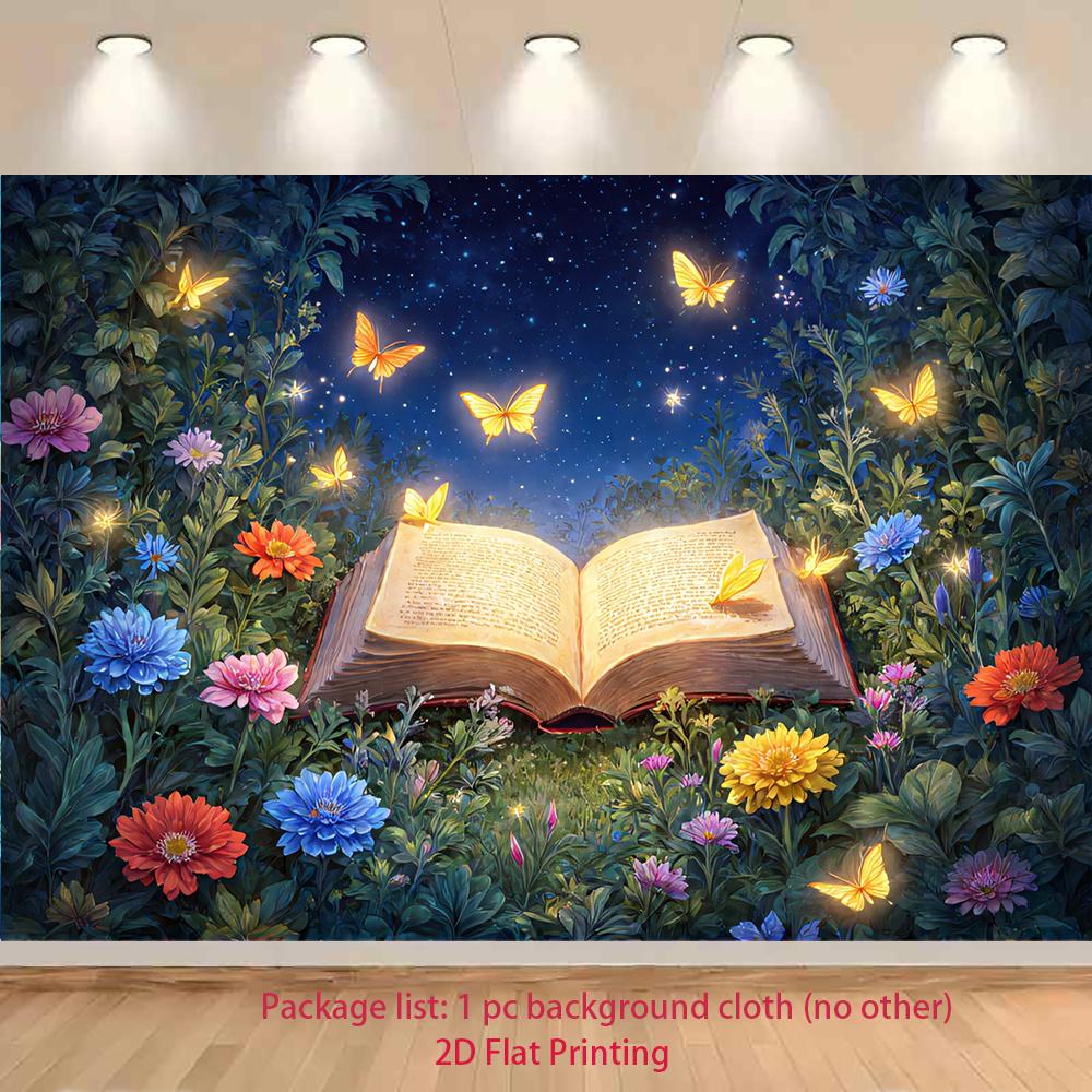 2D flat banner, 1 piece - Enchanting illustrations, suitable for books, UV printing - Banner background fabric