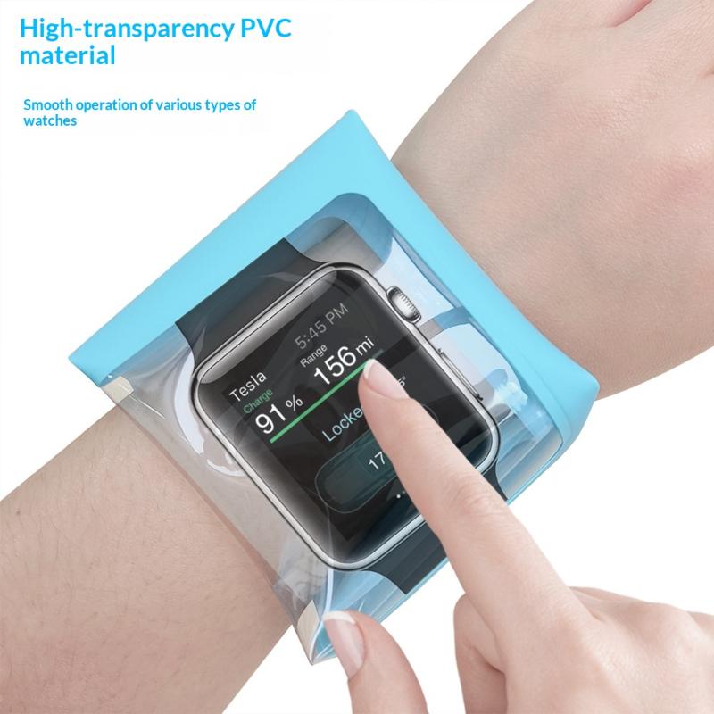 Kids Smartwatch Waterproof Protector Pouch, Portable Sealed Touch Screen Bag, Ideal for Swimming, Drifting and Underwater Use