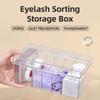 Acrylic Eyelash Tool Storage Box Transparent Multi-Purpose Eyelash Extension Tweezer Case With Lid Large Capacity