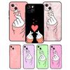 Kpop Hand Finger Heart Phone Case For iPhone 17 Pro Max 14 13 12 11 15 16 Pro Max Mini 15 16 Plus 16e Back Cover