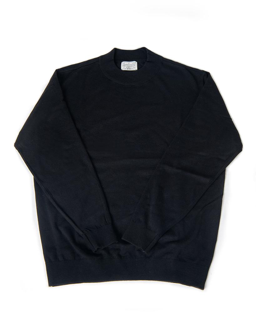 DEVERRMAN Soft Touch Solid Mock Neck (Black)