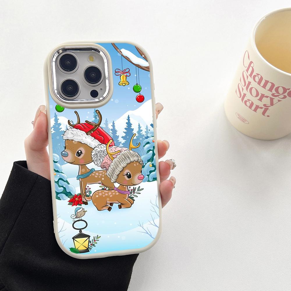 N116 Crăciun Fericit La mulți ani de artă Huse de telefon moi pentru Samsung S24 S23 A15 A12 A35 A54 Infinix Hot 40i Placare Cadru de protecție pentru cameră Capac din spate