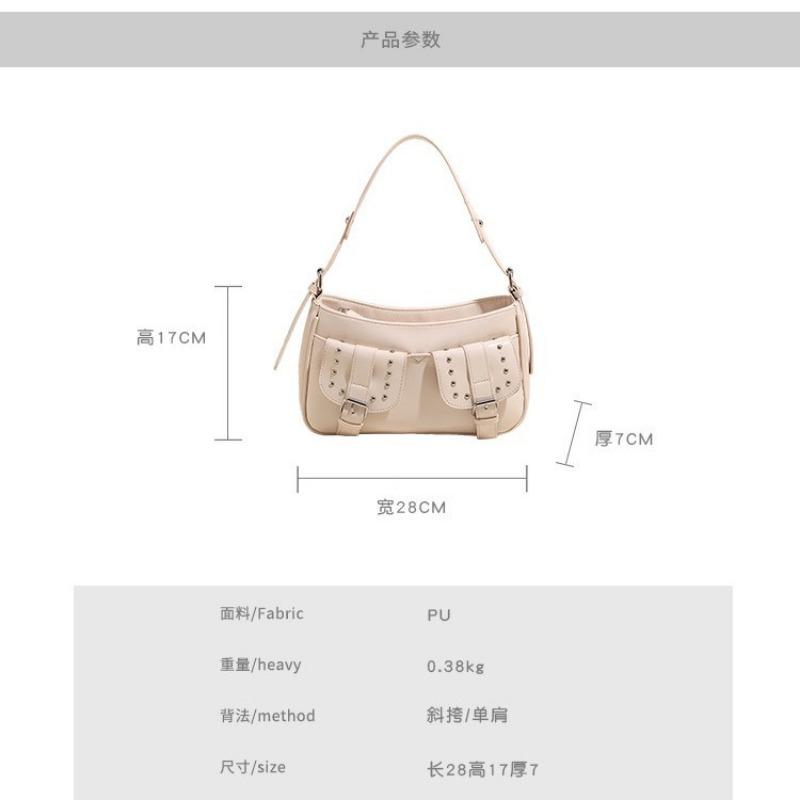 High-end Small Bag Women's New Locomotive Style Versatile Messenger Bag Fashion Shoulder Armpit Bag