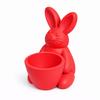 Easter Decoration - Red Rabbit with a Bowl and a Container for Small Items