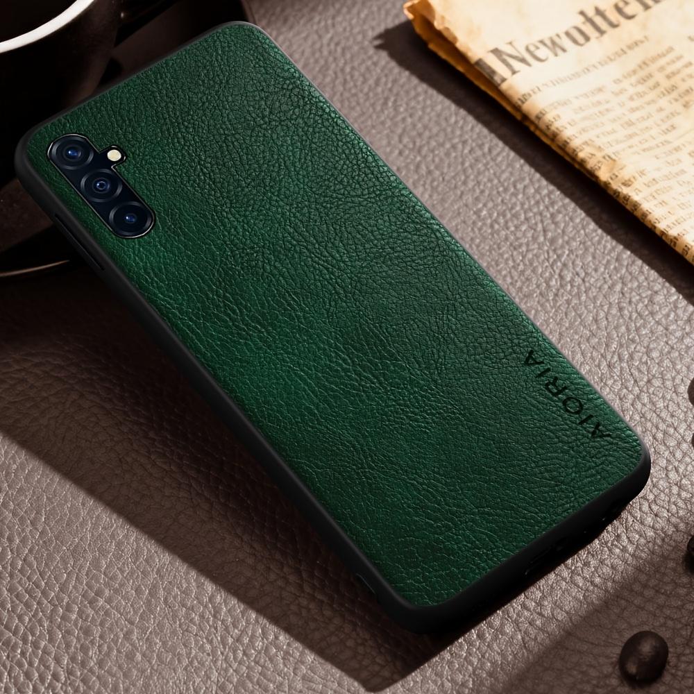 Luxury Case for Samsung Galaxy A13 A23 A33 A53 A73 5G 4G Retro Fashion Natural Texture Solid Color Anti-fingerprints Synthetic Leather Precise