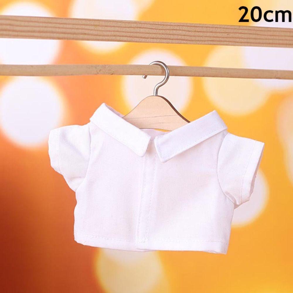 Toys Accessories Doll Clothes White Idol Doll Outfit Doll T-shirt 10/20cm Cotton Stuffed Dolls