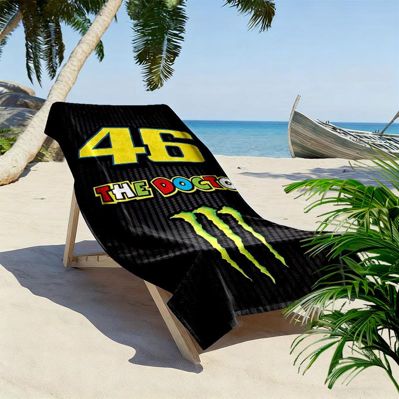46 Motor Print Strandtuch, Großes Weiches Schnelltrocknendes Handtuch für Strand Camping Schwimmen
