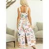 European and American Style Fresh Florals Print Fashion Suit Women's 2025 Summer New Arrival Vest Tops Loose Pants Two-piece Set