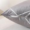 TAOSON Pack of 4,Velvet Cushion Cases Decorative Silver Foil Geometric Lines Pattern Throw Pillow Covers for Modern Homes Couch Sofa Bedroom Living