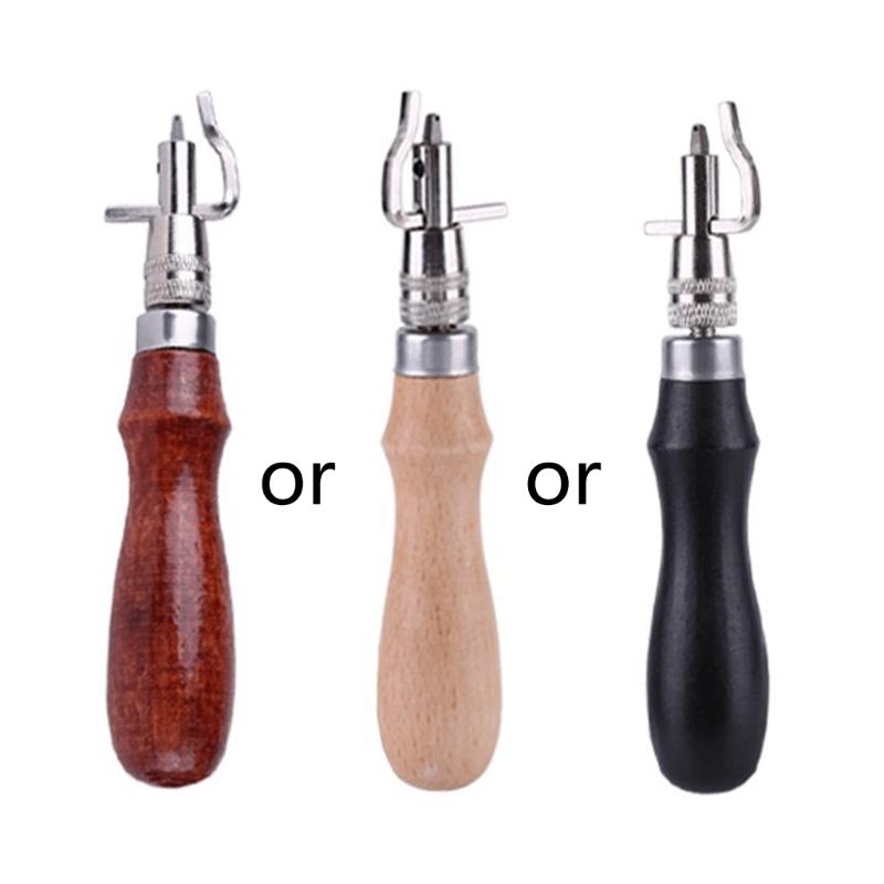 Leather working Groover Edger Tool Wood Handle Trencher 7 in 1 / Single Functions