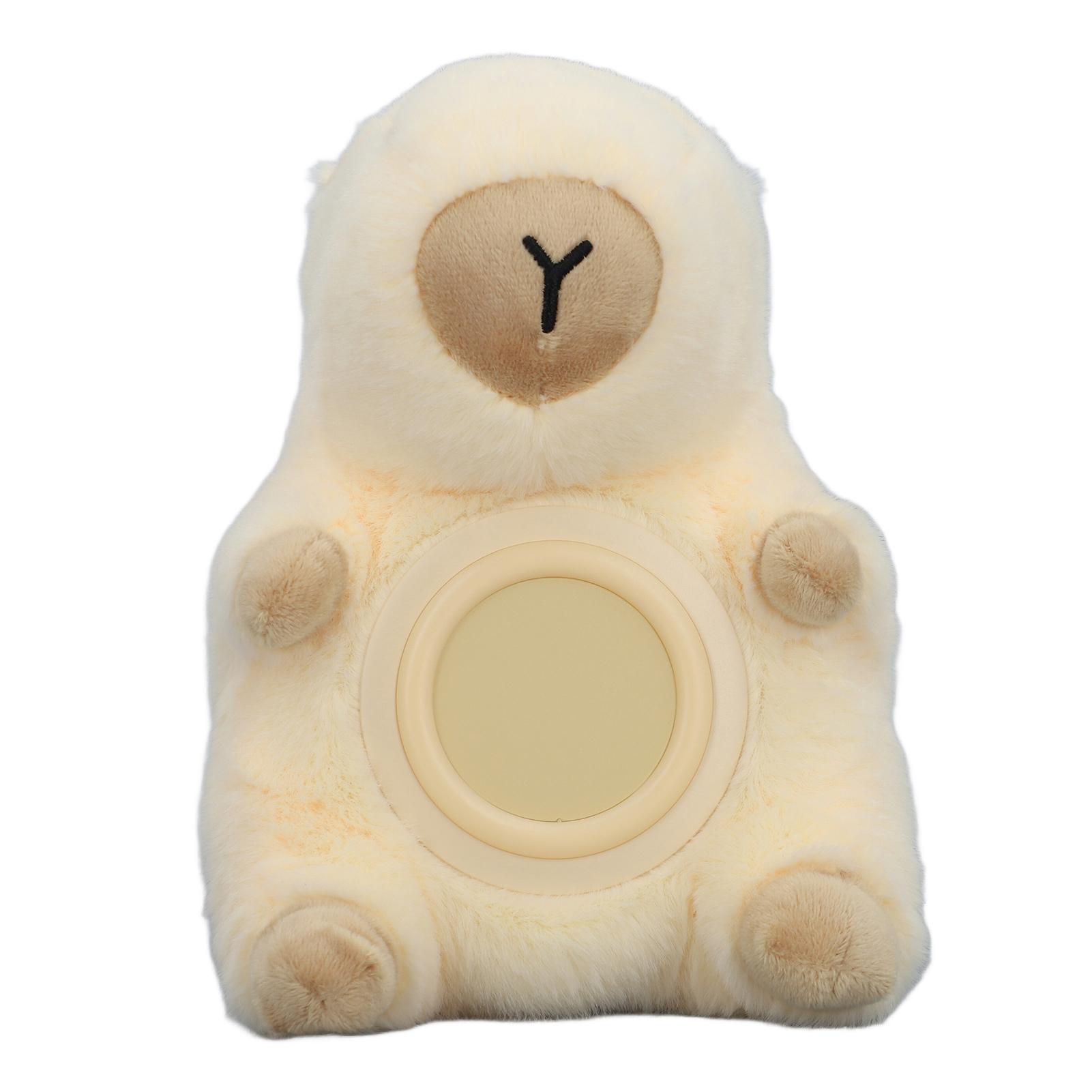 

Alarm Clock with 4000K Warm Night Light Temperature Detect 2 Modes Quiet LED Digital Display Rechargeable Plush